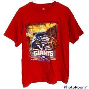 NFL NY Giants Big Blue Short Sleeve‎ Red Graphic Tee Men’s Medium